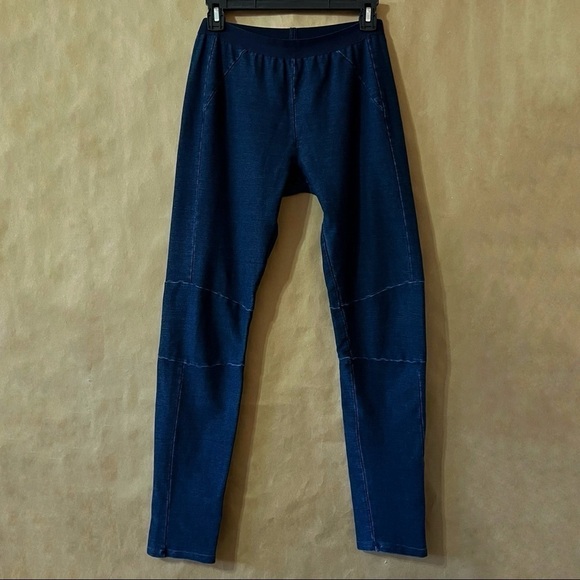 MM6 Maison Martin Margiela Denim Moto Seamed High Rise Leggings Jeggings Size S - Picture 1 of 16
